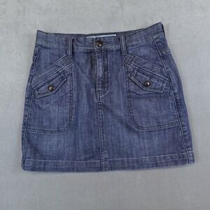 Level 99 Dark Blue Denim Mini Skirt
